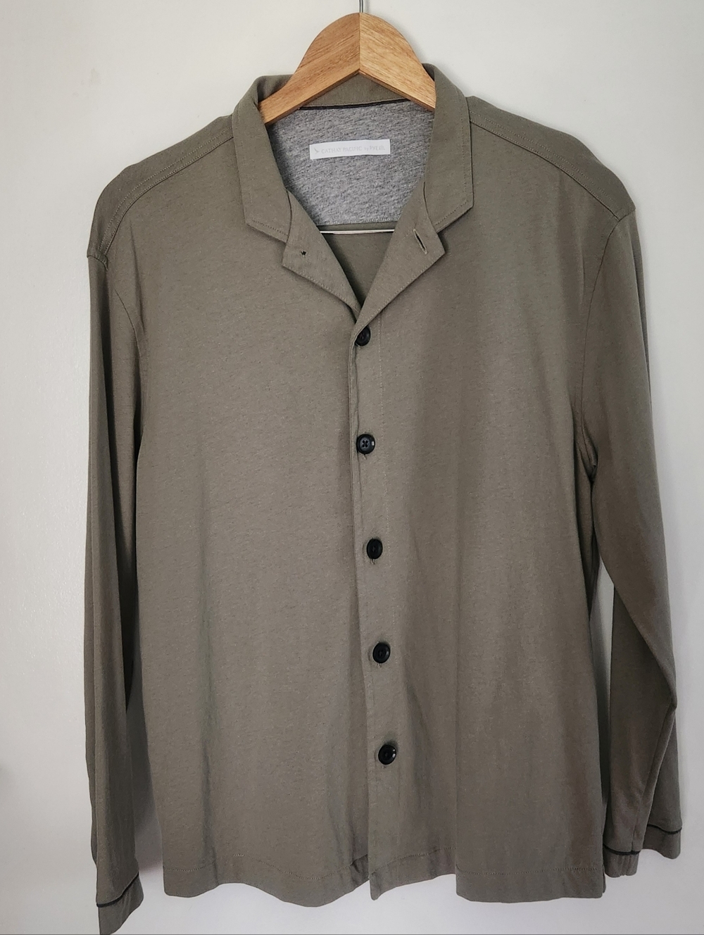 Cathay Pacific By Pye Pajama Top Long Sleeve Organic Cotton Size Small